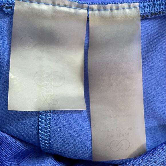 Calia by Carrie Underwood Blue Mesh Panel Leggings Pants XS - Picture 3 of 5